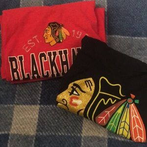 2 Women’s Chicago Blackhawks shirts